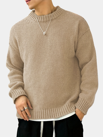 Laurent | Men's Chunky Knit Crew Neck Jumper