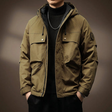 Jack | Casual Men's Utility Cargo Pockets Hooded Jacket