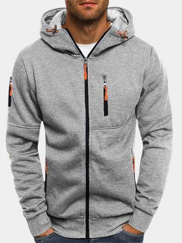 Ethan | Men's Marl Full Zip Hooded Sweatshirt