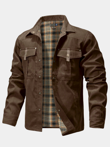 Archie | Men's Check Lined Cotton Utility Jacket