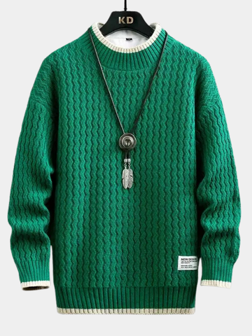 Ferro | Men's Cable Knit Crew Neck Jumper