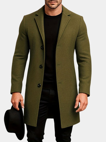 Finlay | Men's Wool Blend Single Breasted Overcoat