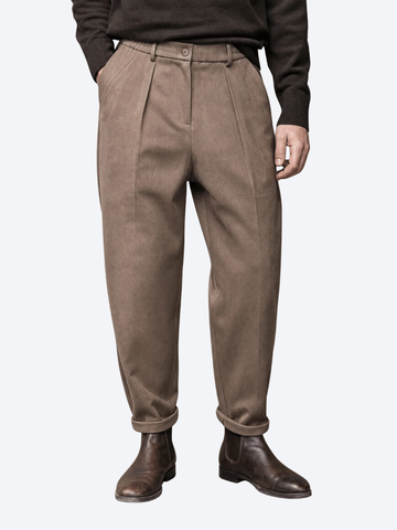 Harrison | Men's Wool Blend Pleated Tapered Trousers