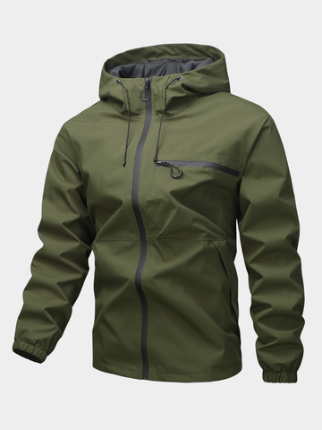 Peter | Men's Chest Zip Showerproof Hooded Softshell Jacket