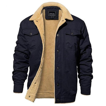 Liam | Rugged Men's Lined Trucker Collar Fleece Jacket
