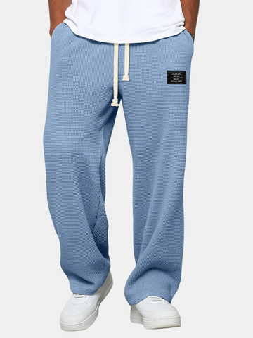 Theo | Men's Drawstring Ribbed Knit Trousers