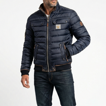 Oscar | Men's Quilted Padded High Neck Zip Jacket