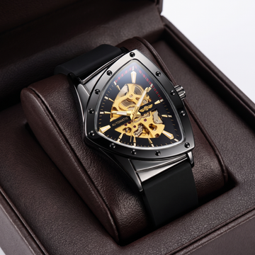Chester | Men's Silicone Triangle Automatic Skeleton Watch